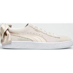 Puma - Buty Suede Bow Varsity Wn's. Niebieskie buty sportowe damskie Puma, bez wzorów, ze skóry, sportowe. W wyprzedaży za 179,90 zł.