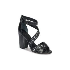 Sandały Guess KORRA2. Czarne sandały damskie marki Guess, z aplikacjami, bez obcasa, bez zapięcia. Za 659,00 zł.
