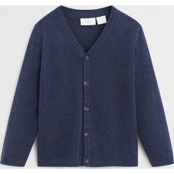 Mango Kids - Kardigan dziecięcy Nick6 110-164 cm. Szare swetry chłopięce Mango Kids, bez wzorów, z bawełny, bez kaptura. W wyprzedaży za 47,90 zł.
