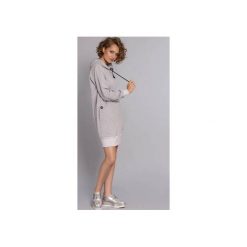 Sukienko-bluza Hot Madgirl - szara. Szare bluzy damskie z kieszeniami marki Madnezz, s, z haftami, z elastanu, z kapturem. Za 249,00 zł.