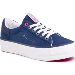Tenisówki CROSS JEANS - FF2R4081C Navy. Niebieskie półbuty damskie Cross Jeans, na co dzień, bez wzorów, z jeansu, bez obcasa, na płaskiej podeszwie, bez zapięcia. Za 119,00 zł.