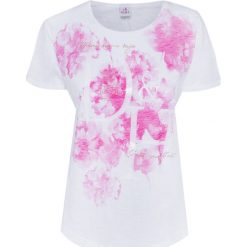 T-shirt DEHA EASY. Białe t-shirty damskie Deha, bez wzorów, z bawełny, sportowe, bez kołnierzyka. W wyprzedaży za 69,00 zł.