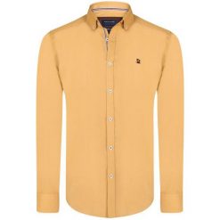 Giorgio Di Mare koszula męska GI9258086 XL żółta. Żółte koszule męskie Giorgio di Mare, xl, bez wzorów, z kontrastowym kołnierzykiem, bez rękawów. Za 169,00 zł.