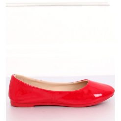 Baleriny damskie czerwone JX76P Red. Czerwone baleriny damskie ButyModne, bez wzorów, ze skóry ekologicznej, klasyczne, bez obcasa. W wyprzedaży za 69,00 zł.