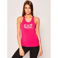 Top EA7 Emporio Armani 3HTH51 TJ12Z 1401. Różowe bluzki damskie EA7 Emporio Armani, xl, bez wzorów, z elastanu, polo, bez rękawów. W wyprzedaży za 159,00 zł.