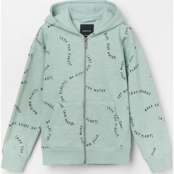 Wzorzysta bluza z kapturem - Zielony. Zielone bluzy męskie Reserved, m, bez wzorów, z kapturem, bez rękawów, z kapturem. W wyprzedaży za 59,99 zł.