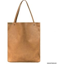 Shopper bag damskie: Shopper XL torba ruda / rdzawa na zamek