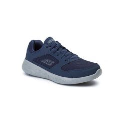 SKECHERS 55085. Niebieskie buty sportowe męskie Skechers, ze skóry ekologicznej, bez zapięcia. Za 249,99 zł.