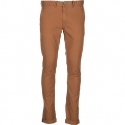 Spodnie chino - Slim fit - w kolorze brązowym. Pomarańczowe bez kategorii Ben Sherman, z aplikacjami, z materiału. W wyprzedaży za 173,95 zł.