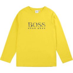 Boss - Longsleeve dziecięcy 116-152 cm. Niebieskie t-shirty chłopięce Boss, z nadrukiem, z bawełny, z długim rękawem. W wyprzedaży za 159,90 zł.