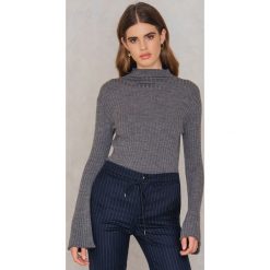 Swetry klasyczne damskie: Second Female Sweter z półgolfem Bini – Grey