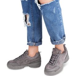 Buty sportowe damskie N/M 2018-37 Szare. Szare buty sportowe damskie N/M, bez wzorów, z tkaniny, sportowe, trekkingowe. Za 99,00 zł.