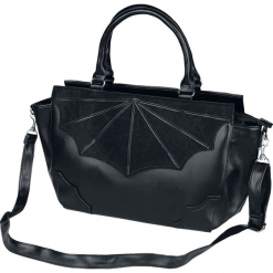 Banned Alternative Black Widow Torebka - Handbag czarny. Czarne torebki klasyczne damskie Banned Alternative, w paski. Za 164,90 zł.