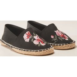 Tomsy damskie: Espadryle z kwiatowym haftem – Czarny