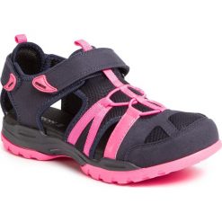 Sandały GEOX - D Borealis A D02DWA 0AU14 C4365 Dk Navy/Fuchsia. Niebieskie klapki damskie Geox, ze skóry ekologicznej, bez zapięcia. W wyprzedaży za 279,00 zł.
