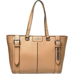 Love Moschino Torebka JC4272-PP08-KM0-000 brązowa. Pomarańczowe torebki klasyczne damskie Love Moschino, w paski, eleganckie, bez dodatków. Za 959,00 zł.