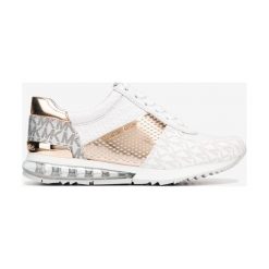 Michael Kors Allie Trainer Extreme Tenisówki Biały Złoty Srebrny. Szare trampki i tenisówki damskie Michael Kors, bez wzorów, ze skóry, bez zapięcia. Za 829,95 zł.