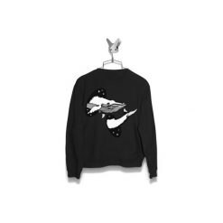 Bluza Wieloryb z dziury Męska. Czarne bluzy damskie Failfake, s, bez wzorów, bez kołnierzyka, bez rękawów, bez kaptura. Za 170,00 zł.