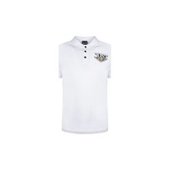 Koszulki polo z krótkim rękawem Roberto Cavalli S01GL0020. Białe koszulki męskie Roberto Cavalli, s, bez wzorów, z krótkim rękawem. Za 299,00 zł.