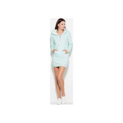 Bluza K189 Mięta. Zielone bluzy damskie marki KATRUS, na lato, l, bez wzorów, z dzianiny, z krótkim rękawem, krótkie, bez kaptura. Za 119,00 zł.