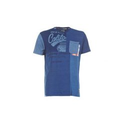 T-shirty z krótkim rękawem Desigual OLOVINE. Niebieskie t-shirty męskie Desigual, s, bez wzorów, bez kołnierzyka, krótkie. Za 155,40 zł.