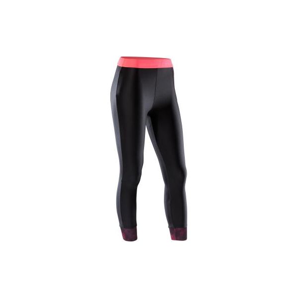 Legginsy 7/8 fitness kardio 500 damskie. Czarne legginsy damskie DOMYOS, xs, bez wzorów, z elastanu, na fitness i siłownię. W wyprzedaży za 39,99 zł.