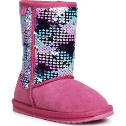 Buty EMU AUSTRALIA - Wallaby Sequin K12333 Deep Pink. Różowe śniegowce dziewczęce EMU Australia, bez zapięcia. Za 349,00 zł.
