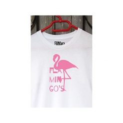 T-shirt FLAMINGO'S. Białe t-shirty damskie Funfara, s, bez wzorów, bez kołnierzyka. Za 89,00 zł.