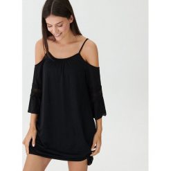 Sukienka off shoulder - Czarny. Czarne sukienki damskie House, s, bez wzorów, bez kołnierzyka, bez rękawów. Za 69,99 zł.