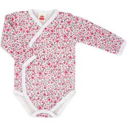 Makoma Kopertowe Body Dziewczęce Flower 62 Biały/Różowy. Różowe body niemowlęce Makoma, bez wzorów, z długim rękawem. Za 35,00 zł.