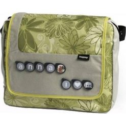 Torebki klasyczne damskie: Torba „Flower Power” w kolorze zielonym – 42 x 17 x 28 cm