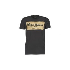 T-shirty z krótkim rękawem Pepe jeans CHARING. Czarne t-shirty męskie marki Pepe Jeans, s, bez wzorów, z jeansu, bez kołnierzyka, krótkie. Za 119,00 zł.