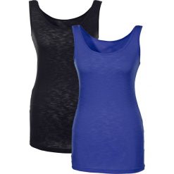 Top (2 szt.) bonprix szafirowo-czarny. Niebieskie topy damskie bonprix. Za 59,98 zł.