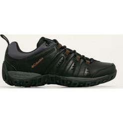 Columbia - Buty Woodburn II. Czarne buty trekkingowe męskie Columbia, ze skóry, na sznurówki, outdoorowe. Za 379,90 zł.