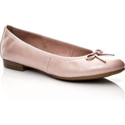 NIEMIECKIE BALERINY TAMARIS 22116 OBCAS 2cm RÓŻOWE. Różowe baleriny damskie Tamaris, bez wzorów, bez obcasa, na obcasie. Za 199,99 zł.