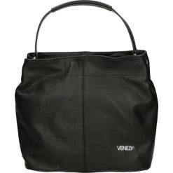 Torba - 67-2-O D NERO. Szare torebki klasyczne damskie Venezia, w paski, ze skóry. Za 239,00 zł.