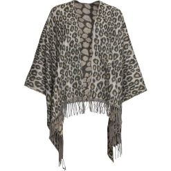 Poncho bonprix ciemnobrązowo-beżowo-czarny leo. Pomarańczowe żakiety damskie bonprix, bez wzorów. Za 89,99 zł.