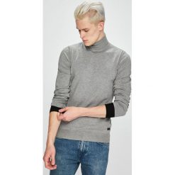 Trussardi Jeans - Sweter. Szare swetry męskie Trussardi Jeans, s, bez wzorów, z jeansu, z golfem, bez kaptura. W wyprzedaży za 239,90 zł.