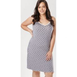 Szaro-Beżowa Koszula Nocna Renell. Szare koszule nocne damskie Born2be, xl, bez wzorów, bez rękawów. W wyprzedaży za 119,99 zł.