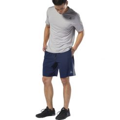 MĘSKIE SZORTY REEBOK WOVEN (XXL). Spodenki i szorty męskie Reebok, s, bez wzorów, ze skóry. W wyprzedaży za 99,99 zł.