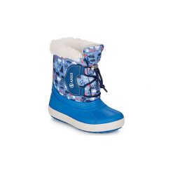 Śniegowce Dziecko Aigle NEERVEI PRINT. Niebieskie kozaki dziewczęce Aigle, bez wzorów, bez obcasa. Za 219,00 zł.