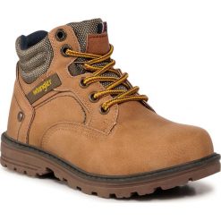 Trapery WRANGLER - Yukon Jr WJ0228BA Camel 071. Pomarańczowe śniegowce dziewczęce Wrangler, bez zapięcia. Za 179,00 zł.