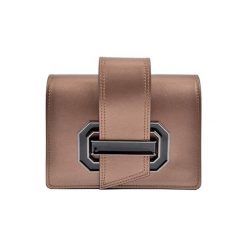 Torebki klasyczne damskie: Skórzana torebka w kolorze brązowozłotym – (S)22,5 x (W)16 x (G)7,5 cm