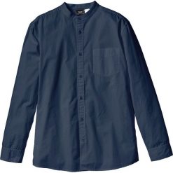 Koszula z długim rękawem Regular Fit bonprix ciemnoniebieski. Niebieskie koszule męskie na spinki bonprix, l, ze stójką, z długim rękawem. Za 37,99 zł.