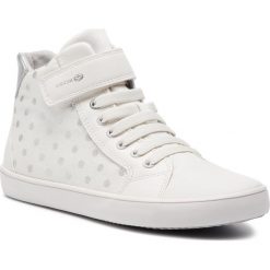 Trampki GEOX - J Gisli G. A J924NA 0QB54 C0007 D White/Silver. Białe trampki dziewczęce Geox, bez wzorów, z gumy, bez zapięcia. W wyprzedaży za 159,00 zł.
