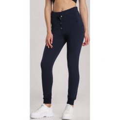 Granatowe Spodnie Undinore. Niebieskie spodnie damskie Renee, s, z dresówki. Za 79,99 zł.