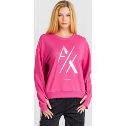 BLUZA Armani Exchange. Czerwone bluzy damskie Armani Exchange, s, z nadrukiem, z dzianiny, bez rękawów, bez kaptura. Za 419,00 zł.