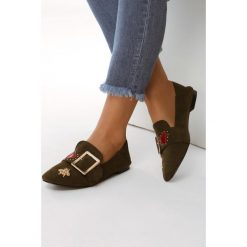 Khaki Mokasyny Perfectionist. Brązowe mokasyny damskie Born2be. Za 49,99 zł.