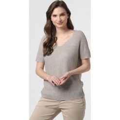 SvB Exquisit - Sweter damski z lnu, beżowy. Brązowe swetry damskie SvB Exquisit, bez wzorów, z krótkim rękawem, krótkie, bez kaptura. Za 499,95 zł.
