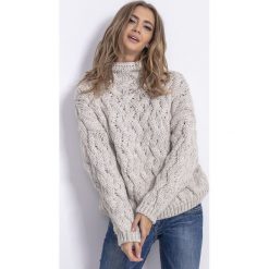 Sweter F839. Swetry damskie Fobya, s, bez wzorów, ze splotem, bez rękawów, bez kaptura. Za 170,99 zł.